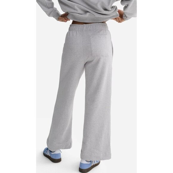 Mate The Label Organic Fleece Wide Leg Pant Heather Flax X-Large MSRP $138 - Picture 9 of 9